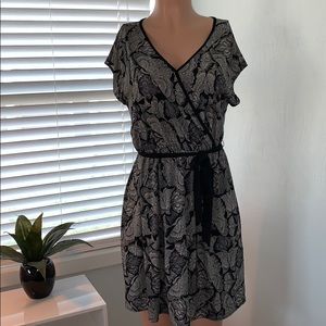 Black and white floral mini